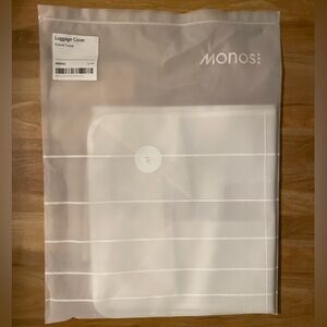 BRAND NEW w/tag, unopened Monos Frosted Hybrid Trunk Luggage Cover 23”x15”x9.5”